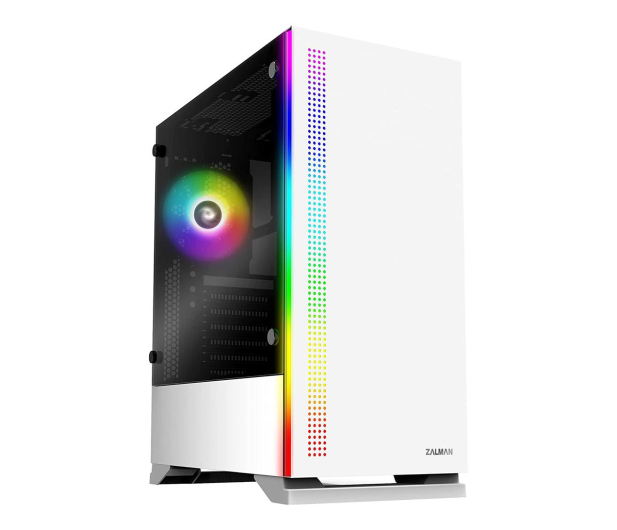 ZALMAN S5 WHITE ATX Mid Tower PC Case RGB fan TG - 668125 - zdjęcie